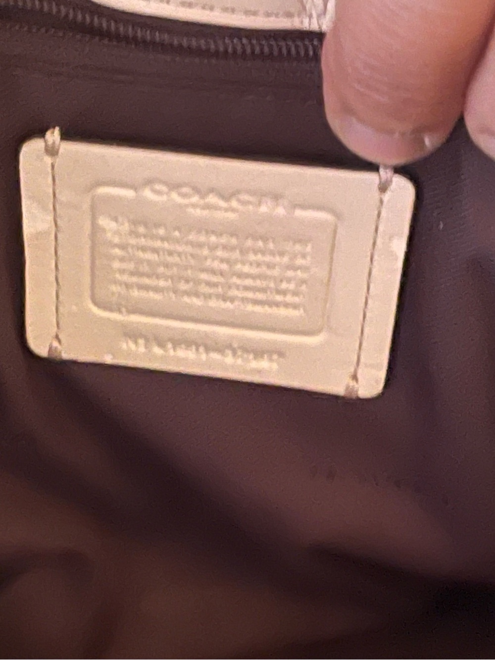 Coach Cream Leather Satchel with Double Handles - Picture 4 of 4